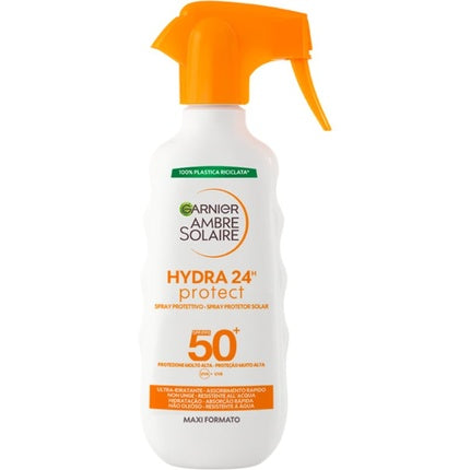 Ambre Solaire Hydra 24h Protection Fps50 Trigger Spray, Garnier Ambre Solaire, 270ml, Alb/Portocaliu