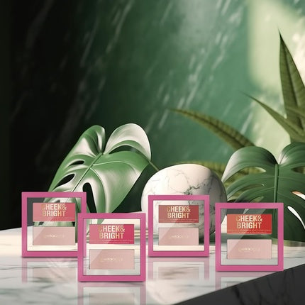 Paletă fard și iluminator Bellaoggi Duo Cheek & Bright Coral