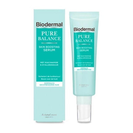Serum facial Biodermal Pure Balance Skin Boosting Serum cu Niacinamidă și Acid Hialuronic