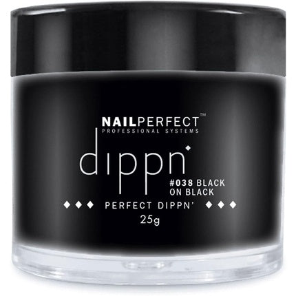 Pudră pentru unghii Nail Perfect Dipp'n Black On Black, 25g