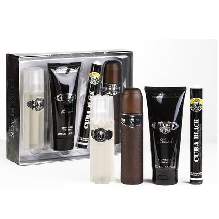 Set cadou Cuba Black pentru bărbați, 4 piese, negru