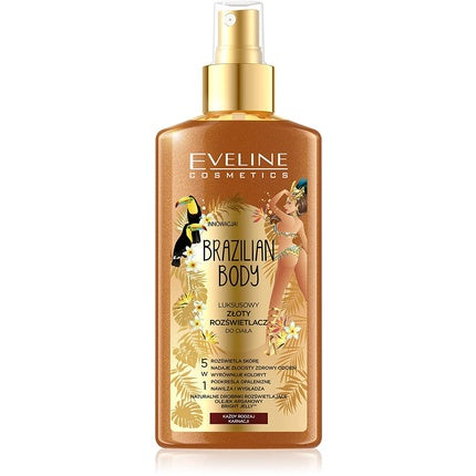 Spray corporal Eveline Brazilian Body, auriu, 150ml