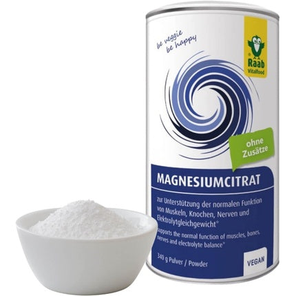 Raab Vitalfood Magnesium Citrate Powder, Magnesiu Citrat Pulbere, 340g, Fără Aditivi