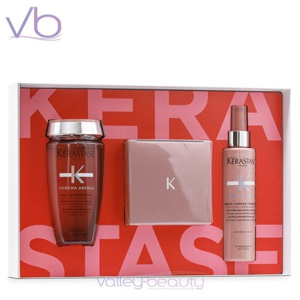 Set Îngrijire Păr Kérastase Chroma Absolu - Șampon 250ml, Mască 200ml, Ser Termic 150ml