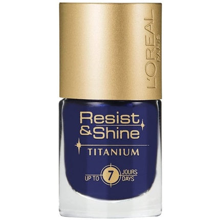 Lăcăiuță unghii L'Oréal Paris Resist & Shine Titanium, albastru închis, 9 ml