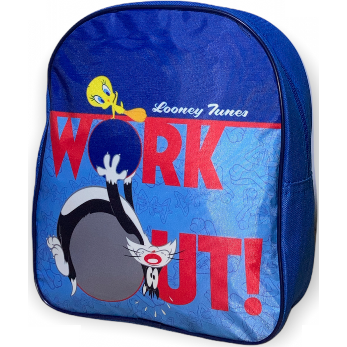 Ghiozdan Unknown Looney Tunes, Work Out!, pentru grădiniță, albastru