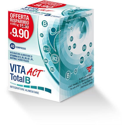 Integrator Alimentar Vitamine, F&F Vita Act Total B, 40 comprimate