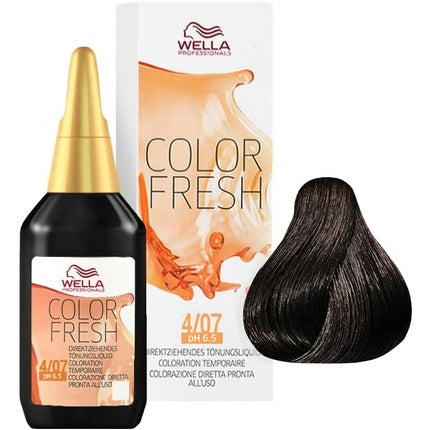 Vopsea de păr Wella Professionals Color Fresh, 4/07 Maro Natural Mediu, 75ml