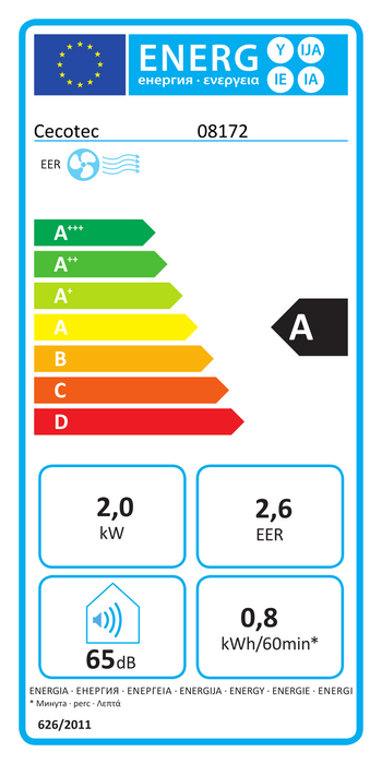Aer condiționat portabil Cecotec ForceClima 7500 Connected, 7000 BTU, 792 W, clasa A, Wi-Fi