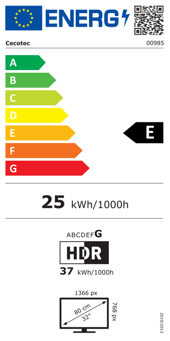 Televizor LED Cecotec A4 series ALH40032S, 32 inchi, HD, Google TV, clasa E