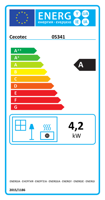 Sobă pe gaz pliabilă Cecotec Ready Warm 4000 Slim Fold, 4200 W, 3 trepte, pentru butelie de 15 kg, clasa A