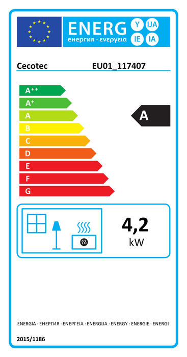 Încălzitor pe gaz Cecotec Ready Warm 4200 Slim Fold, 4200 W, pentru butelie de 15 kg, clasa A