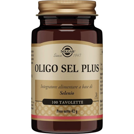 Supliment Solgar Oligo Sel Plus, 100 tablete, maro