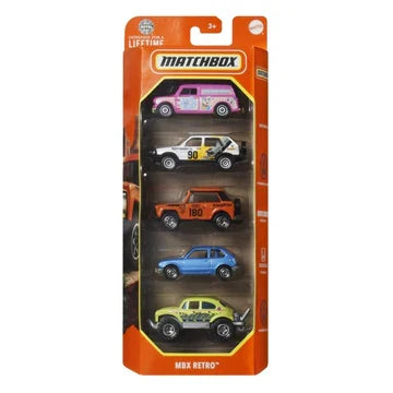 Set de 5 mașinuțe Mattel Matchbox MBX Retro, 3+ ani