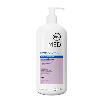Gel de baie Be+ Syndet pentru piele atopică, 750ml