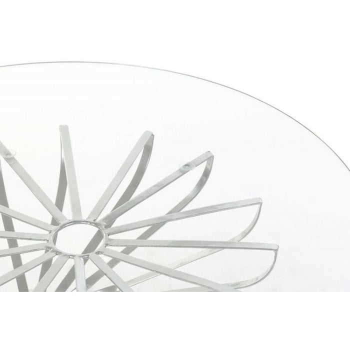 Masa de Cafea DKD Home Decor Argintiu Geam Fier 81 x 81 x 38 cm