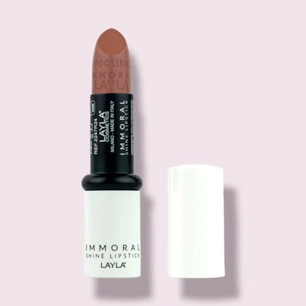 Layla Immoral Shine Lipstick 14, ruj lucios, nuanță nude
