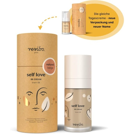 Cremă Tintată Zilnică Resibo Self Love BB, Natural Beige, 30ml