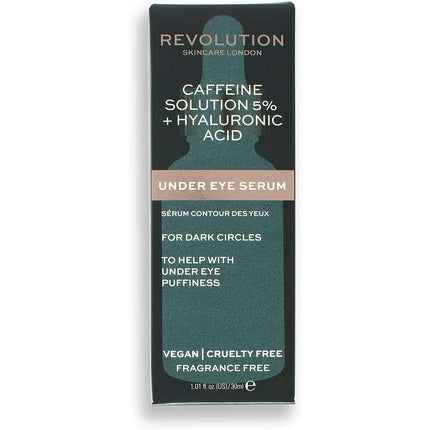 Ser Revolution Beauty, cafeină 5%, acid hialuronic, 30ml