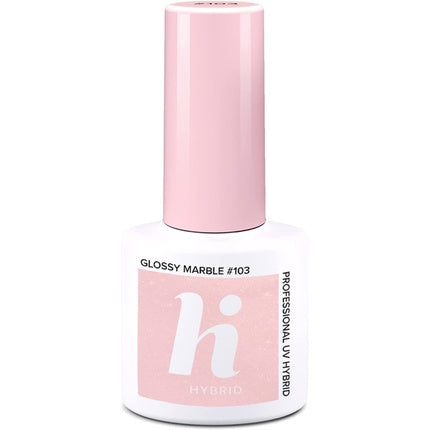 Lac gel Hi Hybrid Glossy Marble 103, roz pal