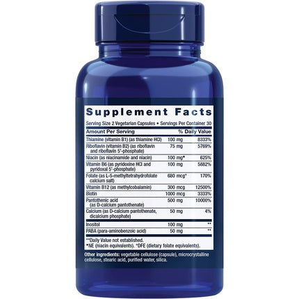 Supliment vitamine B, Life Extension BioActive Complete B-Complex, 60 capsule vegetariene