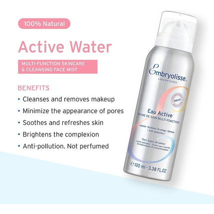 Spray facial Embryolisse Eau Active, 100ml, argintiu
