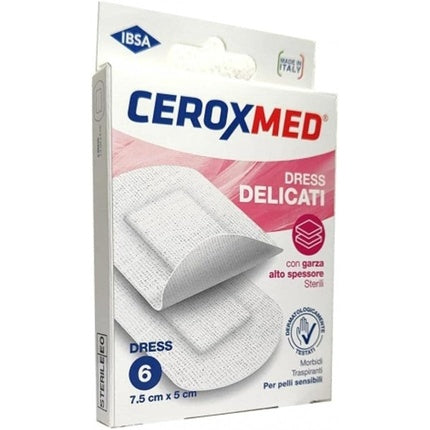Plastru medical Ceroxmed Dress, 7.5 x 5 cm, alb, cu garză