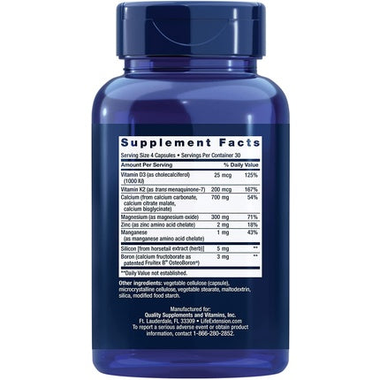 Supliment alimentar Life Extension Bone Restore cu vitamina K2, 120 capsule