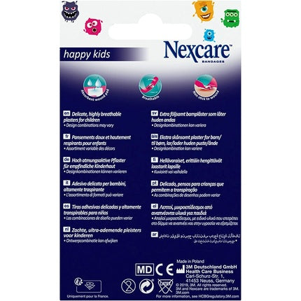 Plasturi copii Nexcare Monsters, 20 bucăți asortate