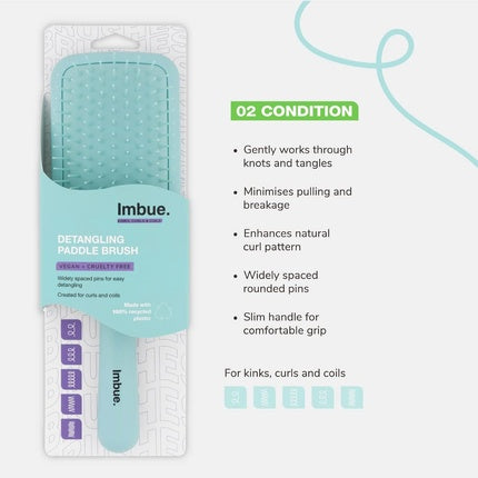 Perie Paddle Imbue pentru Descurcare - Verde