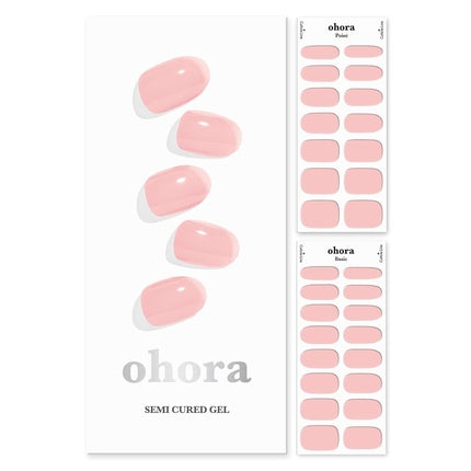 Set Unghii Ohora, Semi Cured Gel, roz
