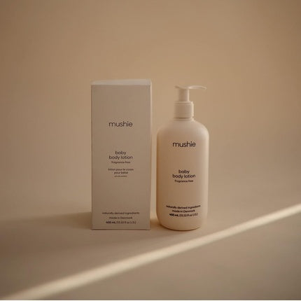 Loțiune de corp pentru bebeluși, Mushie, 400ml, fără parfum