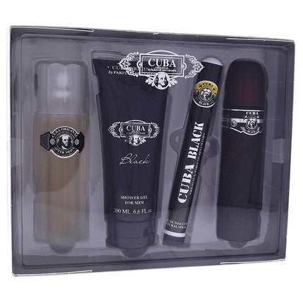 Set cadou Cuba Black pentru bărbați, 4 piese, negru