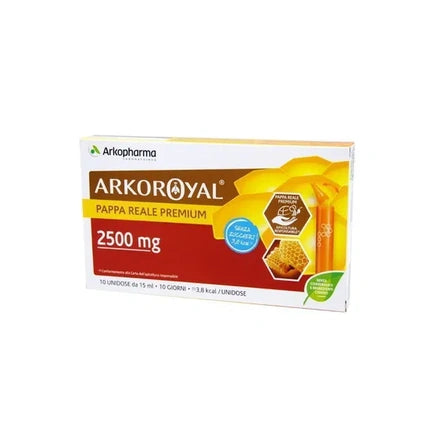Arkopharma Arkoroyal Royal Jelly Premium, Pappa Regală, 2500mg, 10 doze unice
