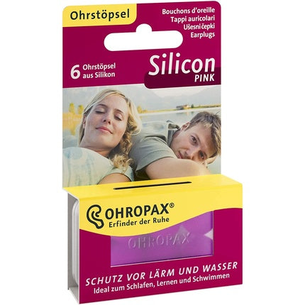 Tappi auricolari Ohropax din silicon împotriva zgomotului și apei, 6 bucăți