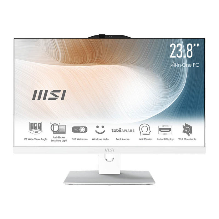 All in One MSI AM242TP 12M-803ES 23,8" Intel Core I7-1260P 16 GB RAM 512 GB SSD Qwerty Spaniolă Alb