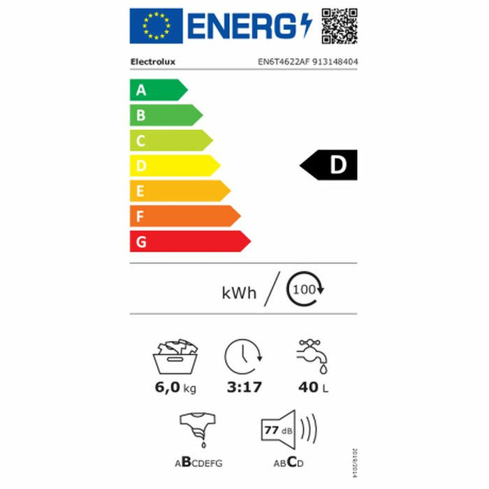 Mașină de spălat Electrolux EN6T4622AF Alb 1200 rpm