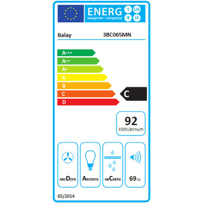 Hotă Convențională Balay 3BC065MN Negru