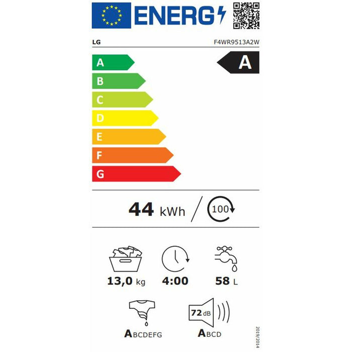Mașină de spălat LG F4WR9513A2W 60 cm 1400 rpm 13 kg