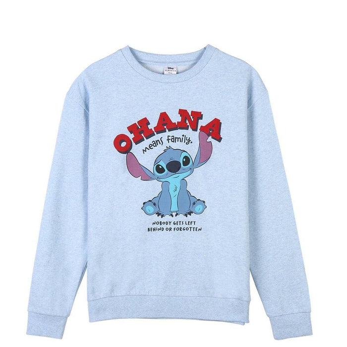Hanorac fără Glugă Unisex Stitch Albastru deschis