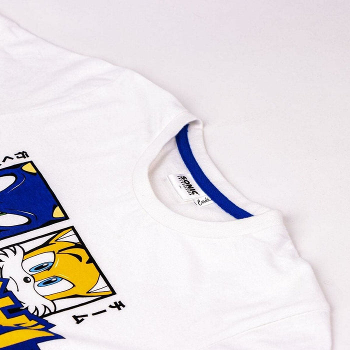 Tricou cu Mânecă Scurtă pentru Copii Sonic Alb