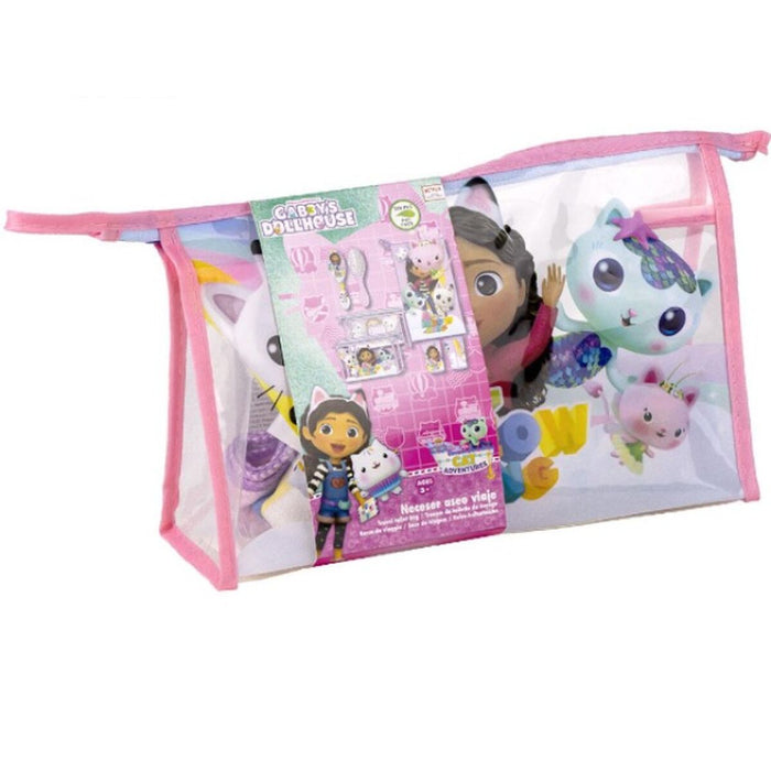 Set de Toaletă pentru Copii de Voiaj Gabby's Dollhouse 4 Piese Roz