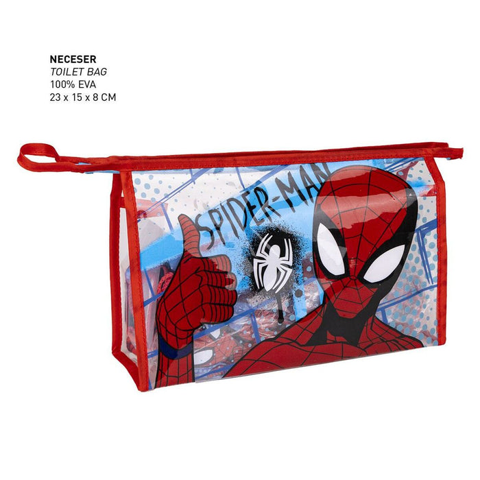 Set de Toaletă pentru Copii de Voiaj Spider-Man 4 Piese Roșu 23 x 15 x 8 cm