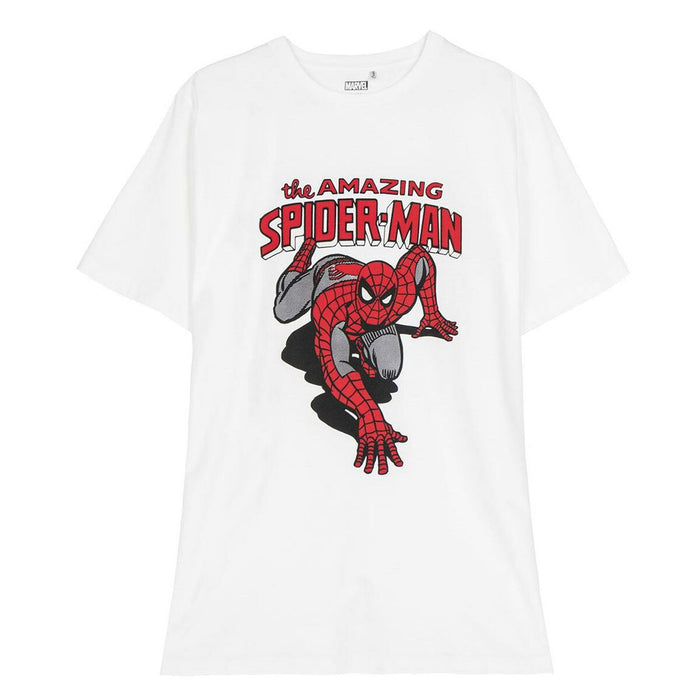 Tricou cu Mânecă Scurtă pentru Copii Spider-Man Alb