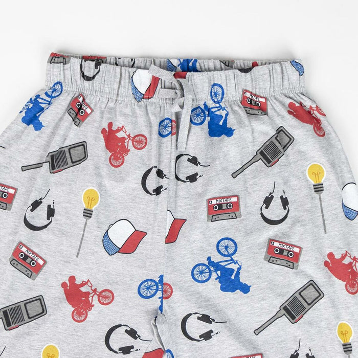 Pijama Stranger Things Gri Negru