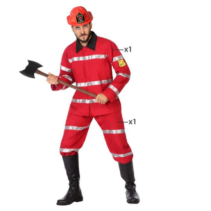 Costum Deghizare pentru Adulți Pompier Roșu XL