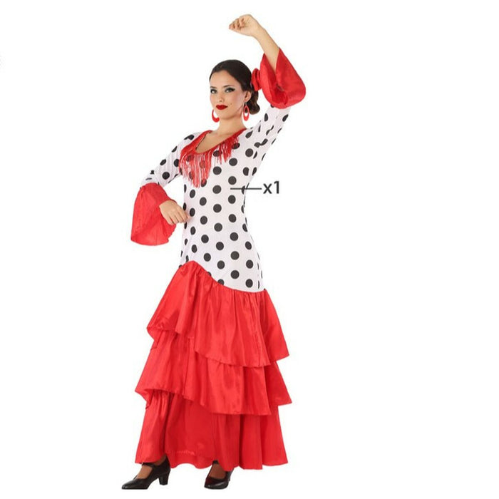 Costum Deghizare pentru Adulți Flamenca Roșu Spania