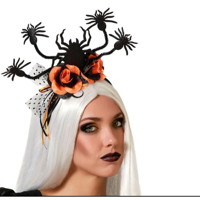 Diademă Pânză de păianjen Halloween Portocaliu