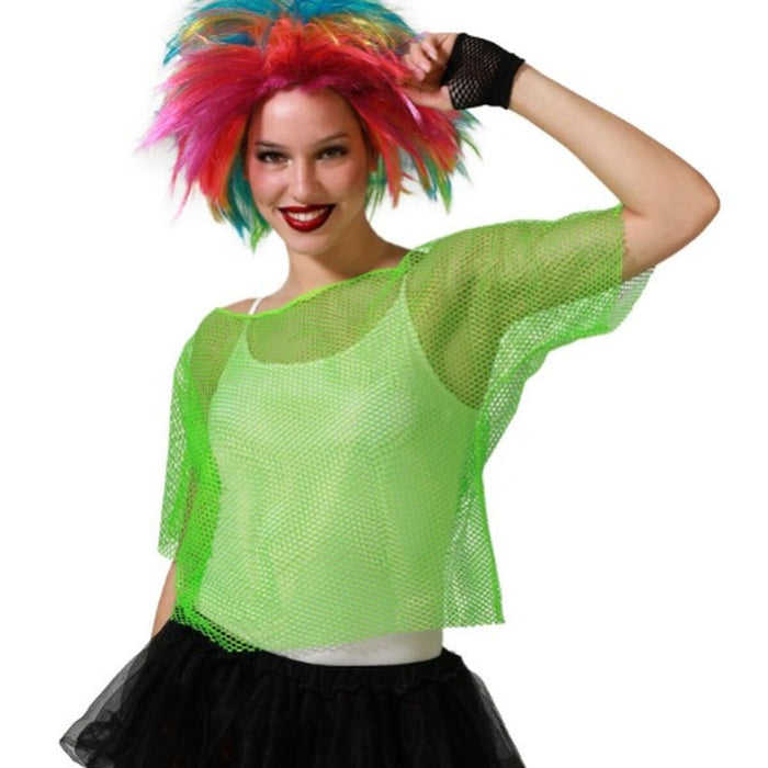 Tricou cu Mânecă Scurtă Femei Grilă Verde