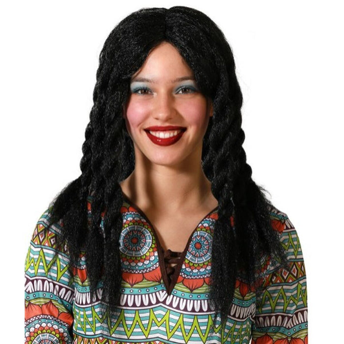 Perucă Negru Codițe